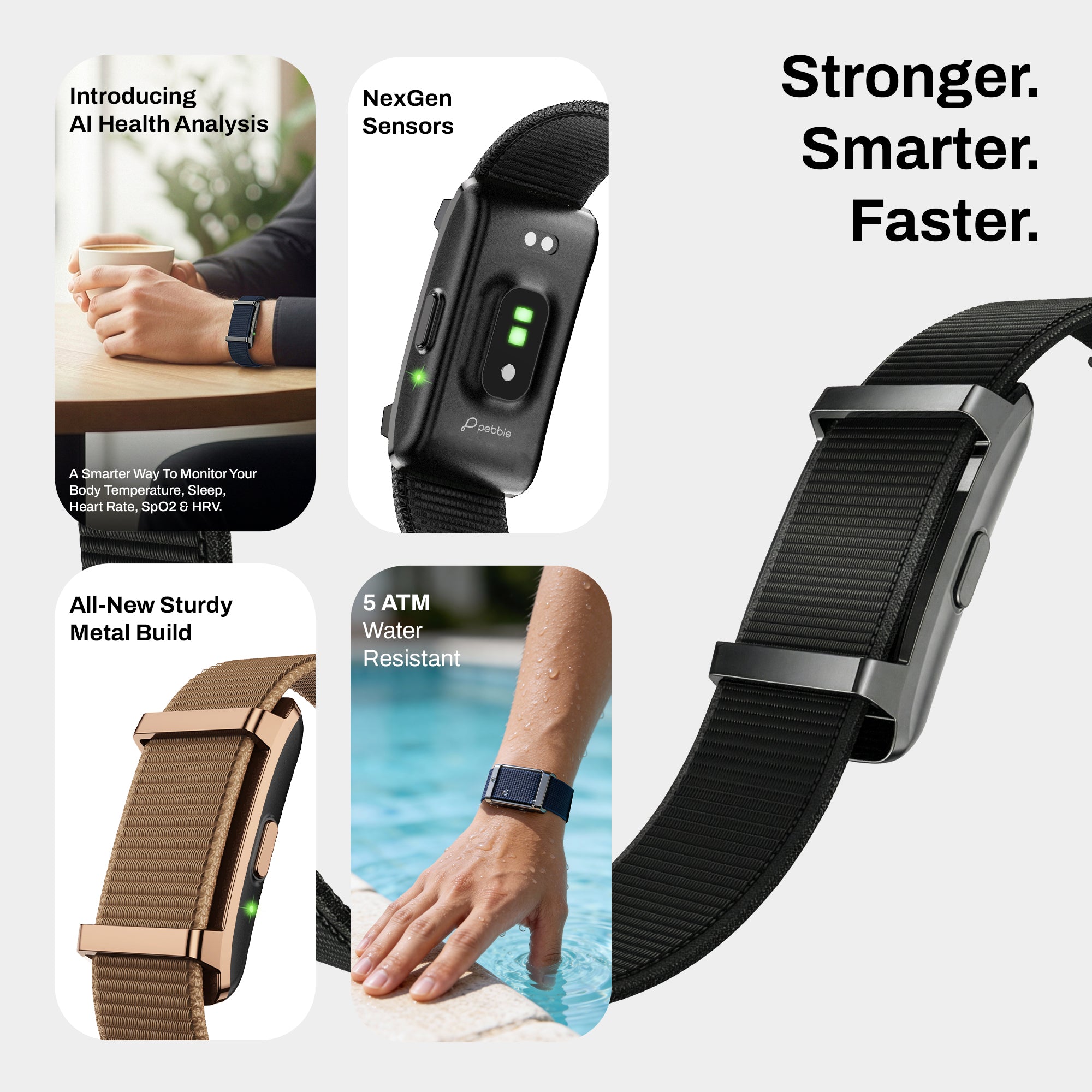 Qore 2 + 5 Straps Combo – Pebble