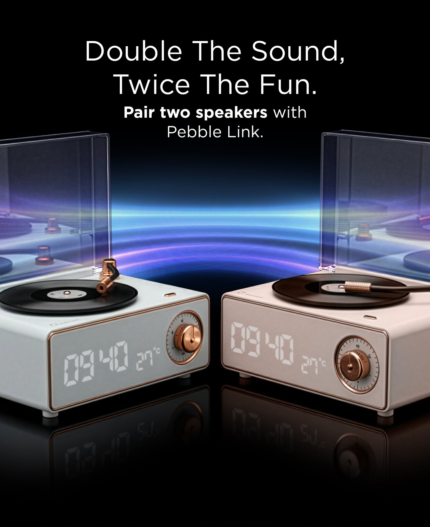 Pebble Disc Retro Bluetooth Speaker