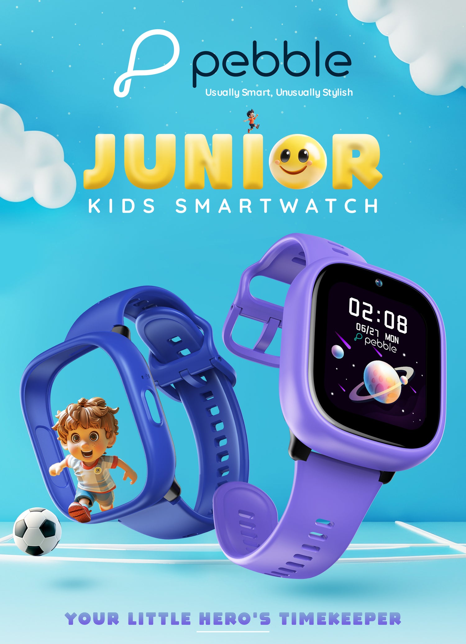 Pebble Junior 4G Smart Watch for Kids