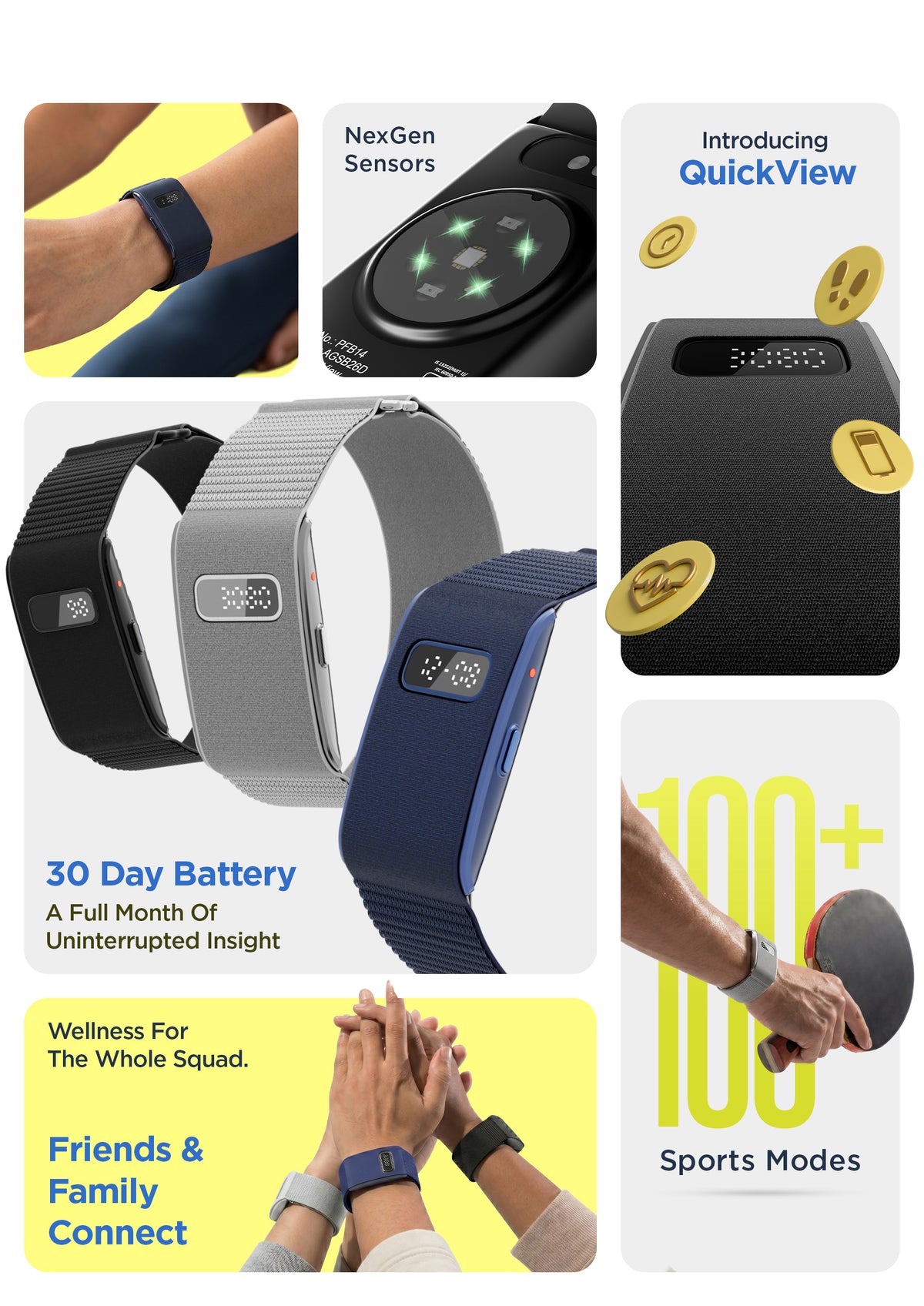 Qore View wellness band