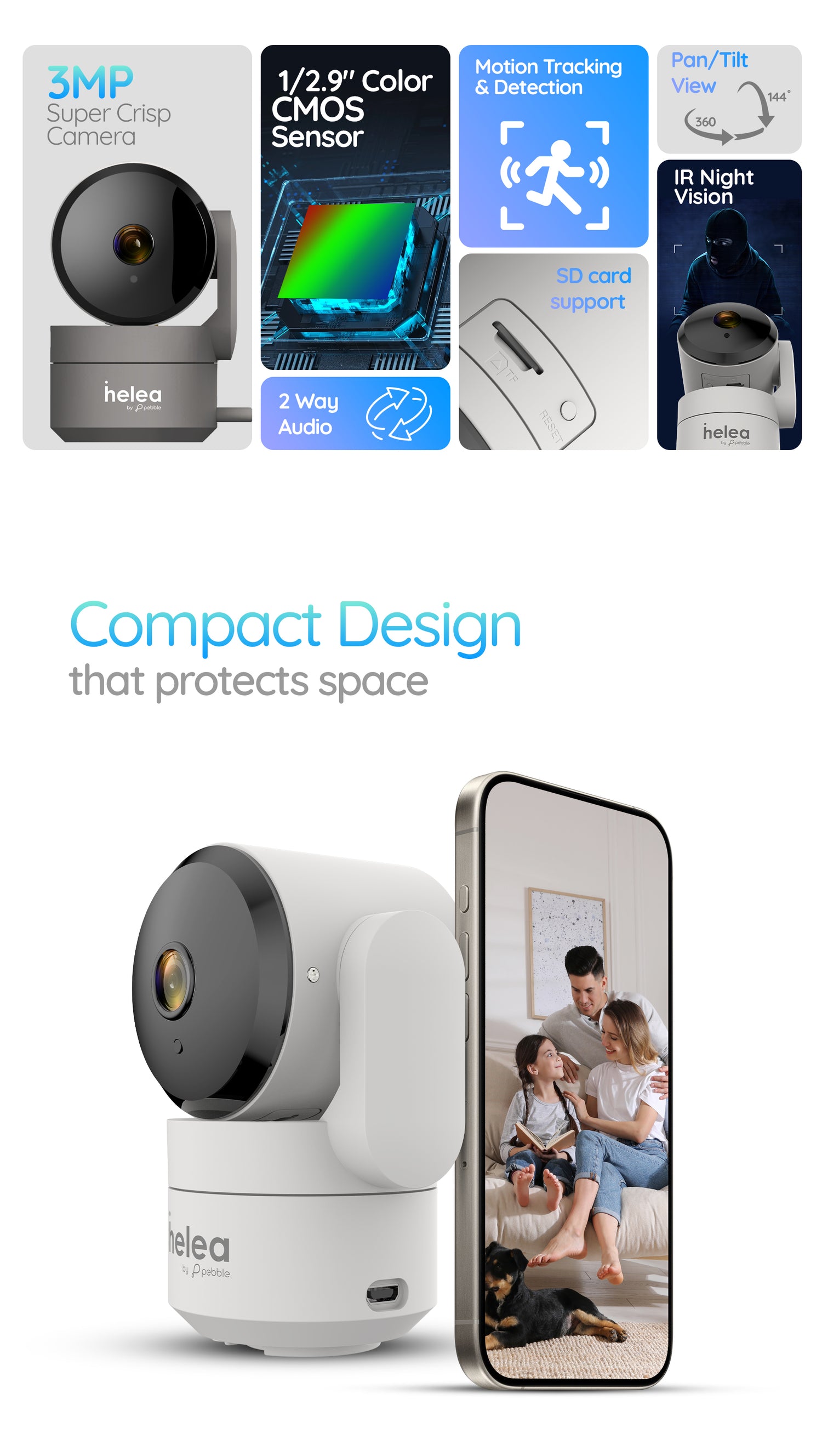 Pebble Helea HL-SC001 Smart Wifi Camera