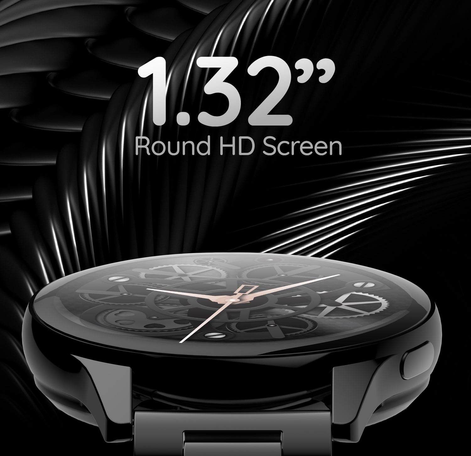 Pebble Mettle 1.32" Round HD Display Smart Watch