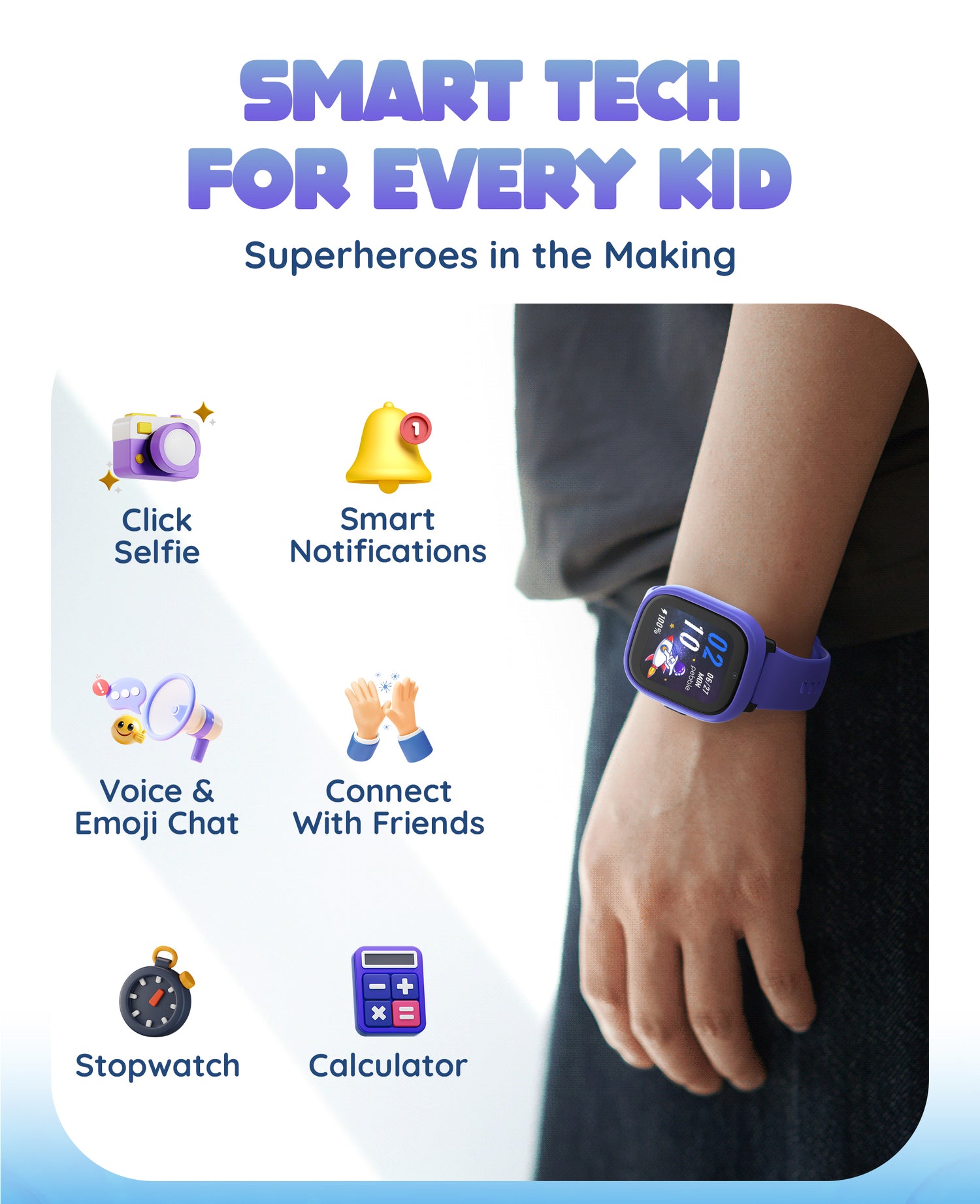 Pebble Junior 4G Smart Watch for Kids